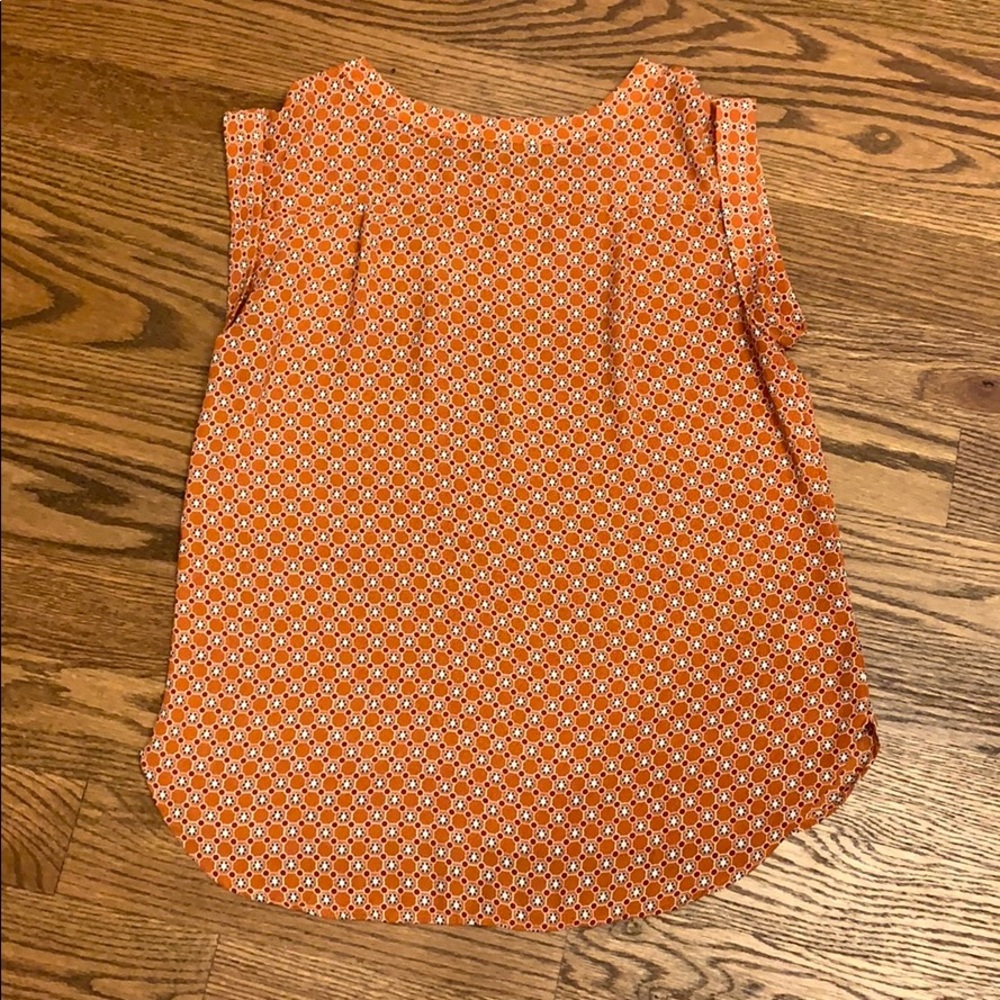 EUC Ann Taylor Factory Orange Blouse; Size M - Picture 2 of 5
